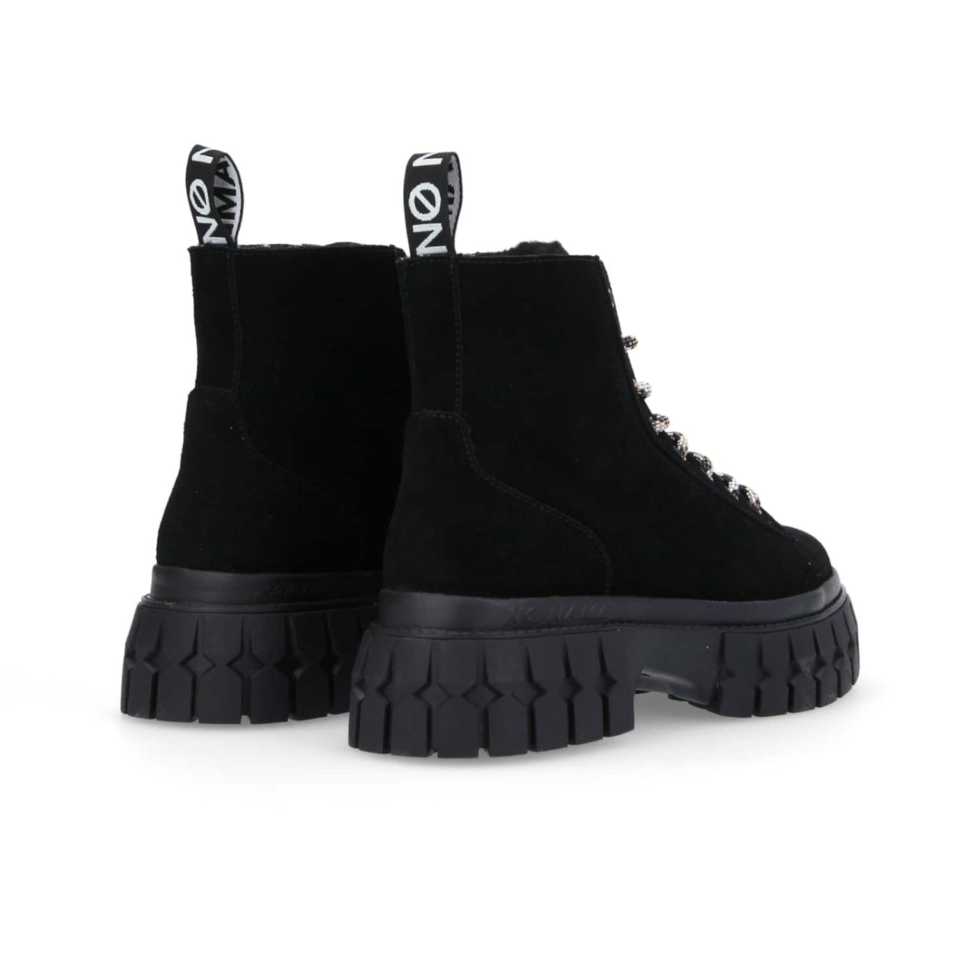 GRAVITEE LOW BOOTS W  -  SUEDE/FUR  - NERO